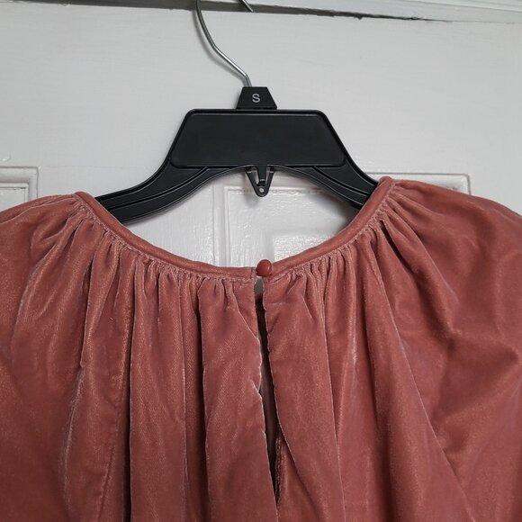 Dusty Rose Velvet Top Size M - Picture 2 of 6